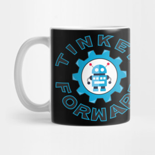 Tinker Forward Robot In Gear Rounded Text Mug