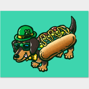 St Patricks Day Chicago Dog Posters and Art