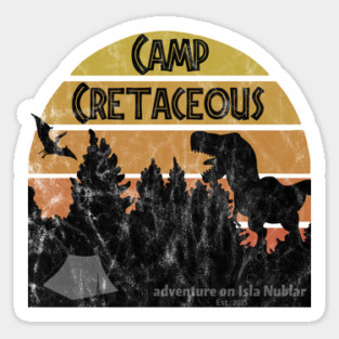 Camp Cretaceous (distressed) Sticker