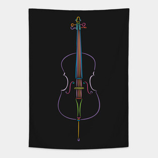 Rainbow Cello Tapestry