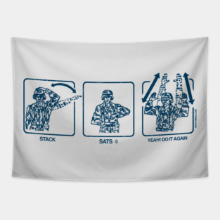 Stack Sats Tactical Hand Signals (simple version) Tapestry