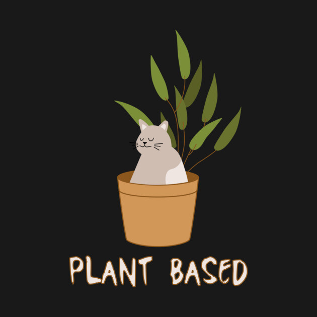 Funny Vegan Plant Based Kitty for Cat and Animal Lovers Vegan