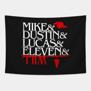 Stranger Things Upside Down Characters Tapestry