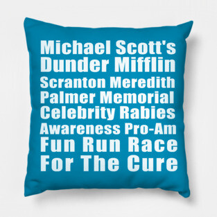 Michael Scott's Dunder Mifflin Fun Run Shirt Pillow