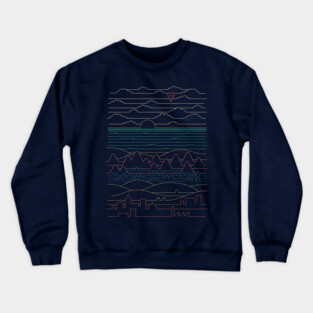 Linear Landscape Crewneck Sweatshirt