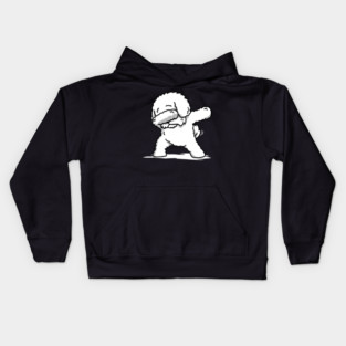 Funny Dabbing Bichon Frise Kids Hoodie