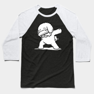 Funny Dabbing Bichon Frise Baseball T-Shirt