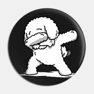 Funny Dabbing Bichon Frise Pin
