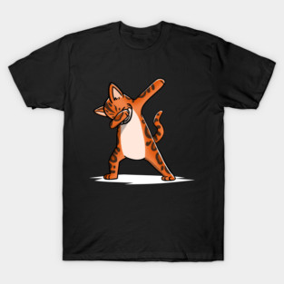 Funny Dabbing Bengal Cat T-Shirt