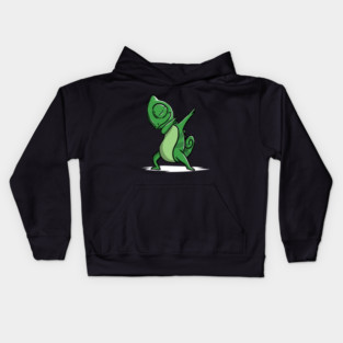 Funny Dabbing Chameleon Kids Hoodie