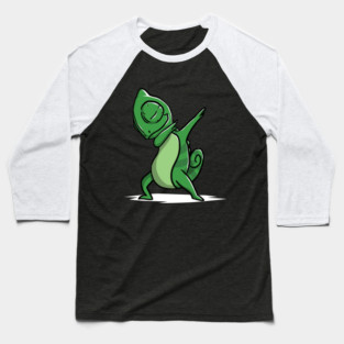 Funny Dabbing Chameleon Baseball T-Shirt
