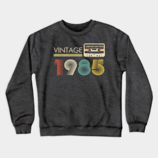 Vintage 1985 Limited Edition Cassette Crewneck Sweatshirt