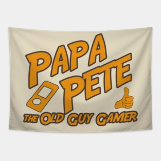 Papa Pete Text Logo #3 Tapestry