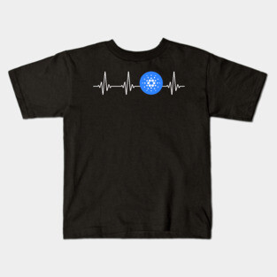 Cardano Heartbeat Cryptocurrency ADA Cardano Coin Kids T-Shirt