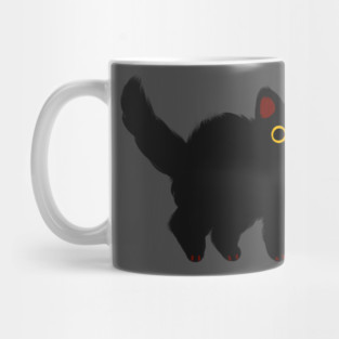 fluffy black cat Mug