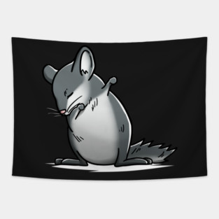 Cute Dabbing Chinchilla T-Shirt Funny Pet Gift Tapestry