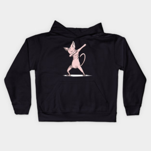 Funny Dabbing Sphynx Cat Kids Hoodie