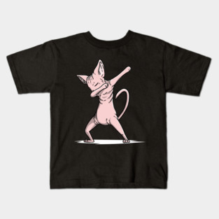 Funny Dabbing Sphynx Cat Kids T-Shirt