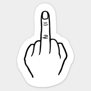 Middle finger Sticker