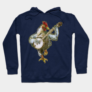 Banjo Playing Chicken Hoodie