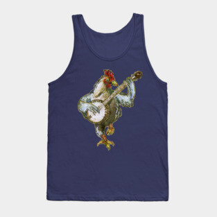 Banjo Playing Chicken Tank Top