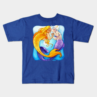 Sun & Moon Mermaids Kids T-Shirt