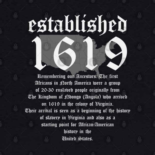 Project 1619 Established American Map Vintage Black History by UrbanLifeApparel