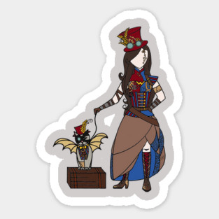 Steampunk Woman of Wonder Sticker