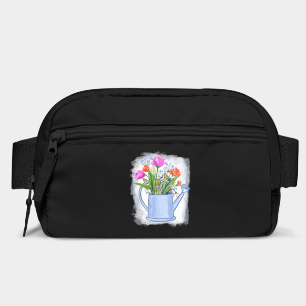 Watering Can with Flowers Floral Illustration by denizko