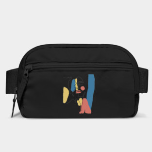 Minimal Color Block Abstract Face Illustration Bag