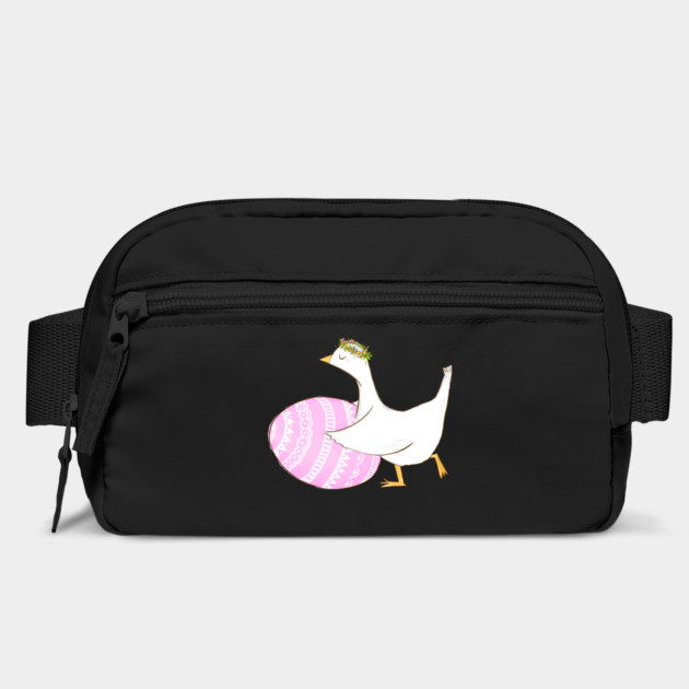 Cute Easter Goose with Floral Crown Illustration by denizko