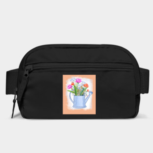Watering Can with Flowers Spring Illustration Bag