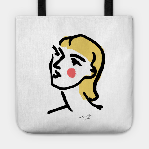 Minimalist Expressionist Woman Portrait Illustration Tote by denizko