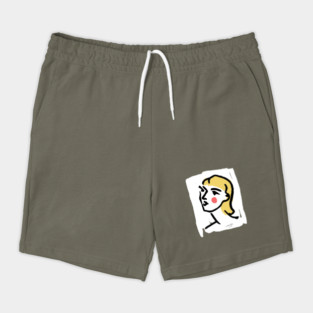 Minimalist Expressionist Woman Portrait Illustration Shorts