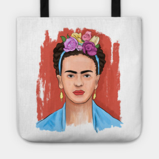 Floral Crown Woman Portrait Illustration Tote