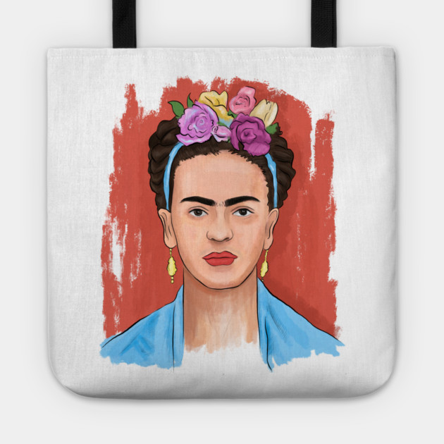Floral Crown Woman Portrait Illustration Tote by denizko
