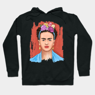 Floral Crown Woman Portrait Illustration Hoodie