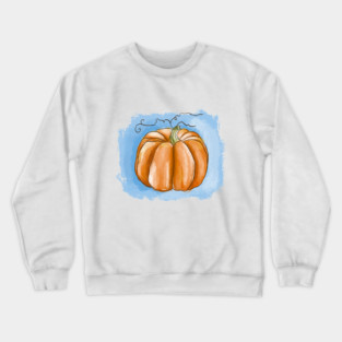 Autumn Pumpkin Watercolor Illustration Crewneck Sweatshirt
