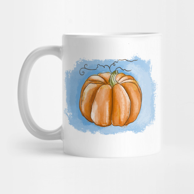 Autumn Pumpkin Watercolor Illustration by denizko