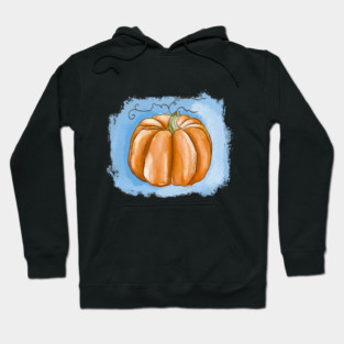 Autumn Pumpkin Watercolor Illustration Hoodie