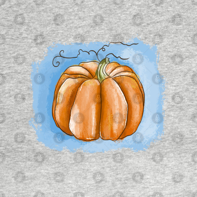 Autumn Pumpkin Watercolor Illustration by denizko