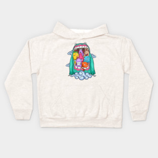 Monster big mouth doodle Kids Hoodie