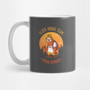 Sloth Hiking Team Proud Member Mug