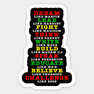 African American Leaders Black History Month Sticker