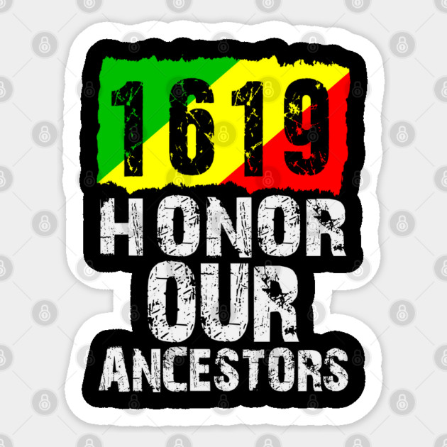 1619 Our Ancestors Project Black History Sticker by UrbanLifeApparel