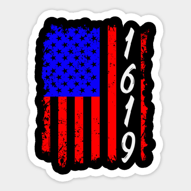 1619 Our Ancestors African American Black History Vintage With Flag Magnet by UrbanLifeApparel