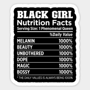 Black Girl Nutrition Sticker