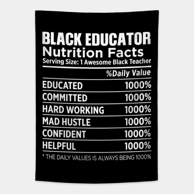 Black Educator Nutrition Tapestry by UrbanLifeApparel