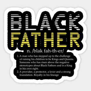 Black Father Definition Sticker