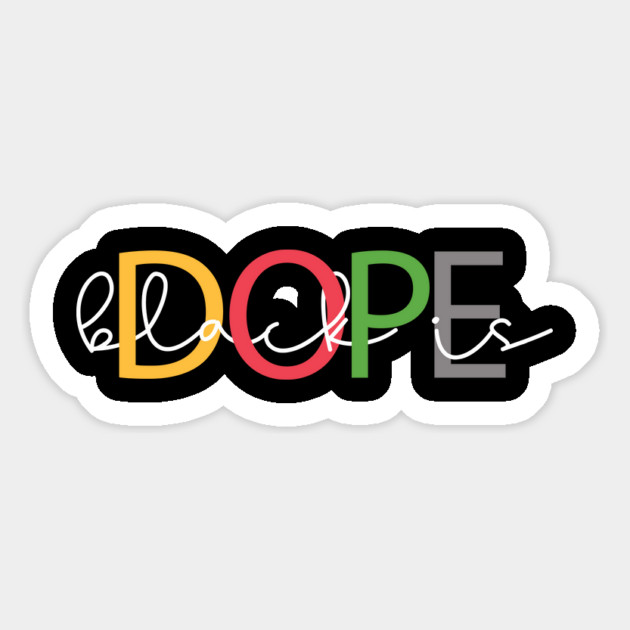 Black Is Dope Magnet by UrbanLifeApparel